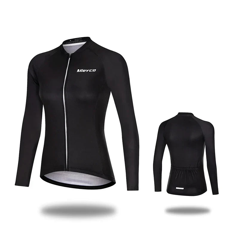 Women Cycling Jersey Long Sleeve Breathable Lightweight Spring Autumn Road Bike Top