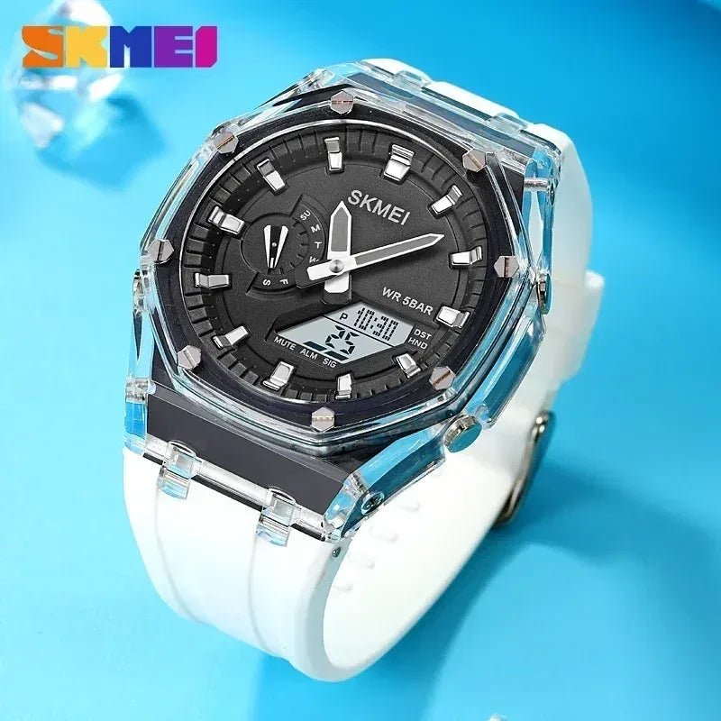 Color: Silver, Ships From: CHINA - SKMEI Waterproof Men Watch Countdown Stopwatch Led Light Electro